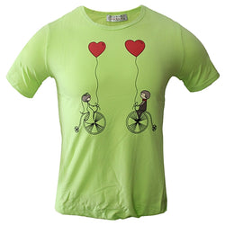 MEN Round Neck Short Sleeve T-Shirt - Lemon Green - Tonopreko