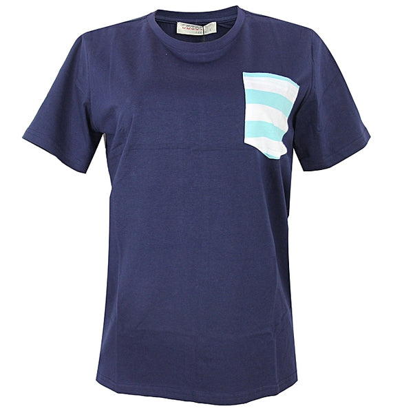 MEN Round Neck Short Sleeve T-Shirt - Navy Blue - Tonopreko