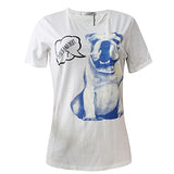 Round Neck Short Sleeve T-Shirt - White/Blue - Tonopreko