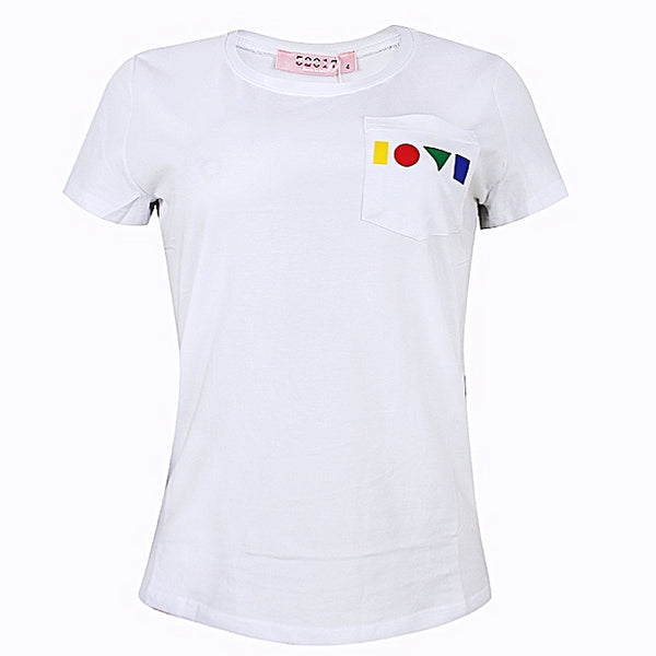 Round Neck Short Sleeve T-Shirt - White - Tonopreko