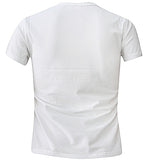 Round Neck Short Sleeve T-Shirt - White/Blue - Tonopreko