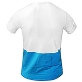 MEN  Round Neck Short Sleeve T-Shirt - Blue/White - Tonopreko