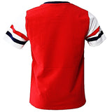 MEN Round Neck Short Sleeve T-Shirt - Red/White - Tonopreko