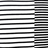 MEN Striped V-Neck Short Sleeve T-Shirt - White/Black - Tonopreko