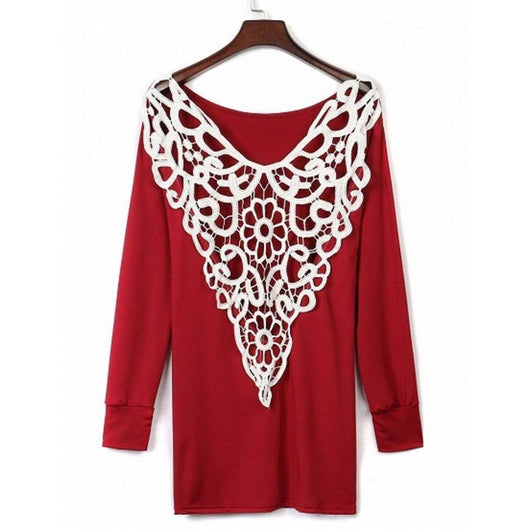 Women Turkey made  backlace long sleeve shirt - Tonopreko