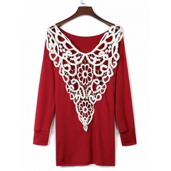 Women Turkey made  backlace long sleeve shirt - Tonopreko