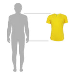 MEN Short Sleeve V-Neck T-Shirt - Yellow - Tonopreko