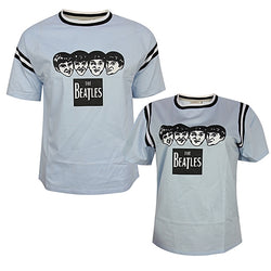 Lovers Fashion Couple Printed Round Neck T-Shirt Set - Light Blue - Tonopreko