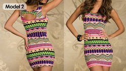 women body-con back open sexy dress with underwear - Tonopreko