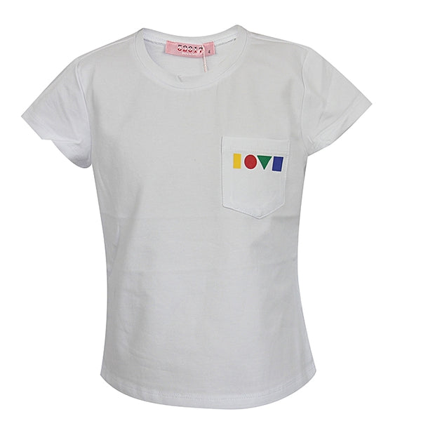 Round Neck Short Sleeve T-Shirt - White - Tonopreko