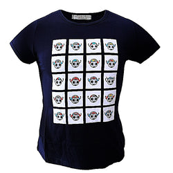 kidz  Round Neck Short Sleeve T-Shirt - Dark Blue - Tonopreko